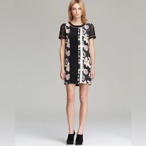 Elizabeth and James 'Montana' Mixed Media Shift Dress | S